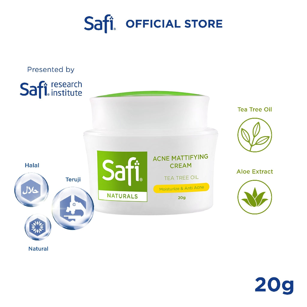 Safi Naturals Bundle: Acne Mattifying Face Cream & Clarifying Cleanser Tea Tree Oil
