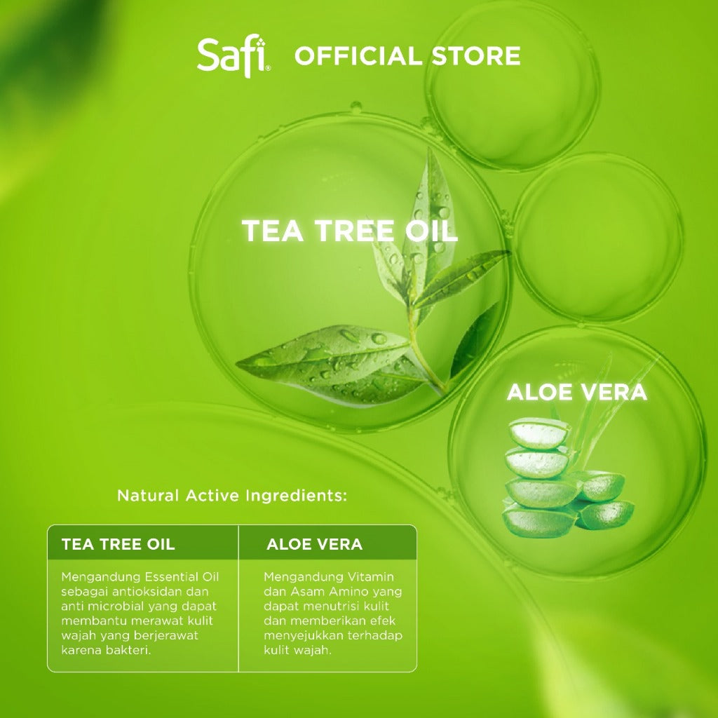 Safi Naturals Bundle: Acne Mattifying Face Cream & Clarifying Cleanser Tea Tree Oil