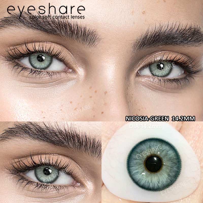 Eyeshare Brown Softlens Nicosia Brown Big Eyes 1Pasang Lensa Kontak Soft Softlen