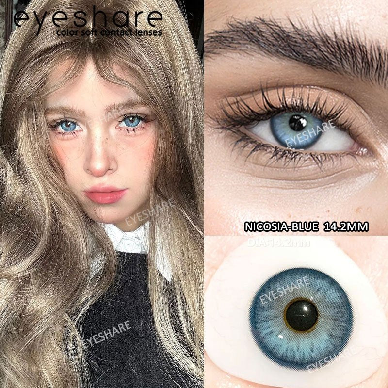 Eyeshare Brown Softlens Nicosia Brown Big Eyes 1Pasang Lensa Kontak Soft Softlen