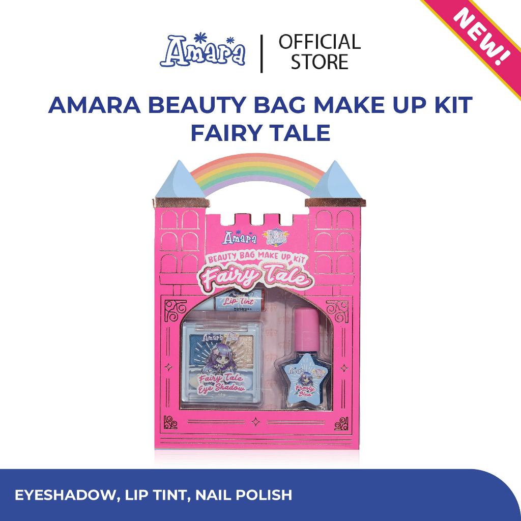 Amara Beauty Bag Makeup Kit Fairy Tale / Mainan Anak / Make Up Anak BPOM