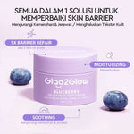 Glad2Glow Moisturizer Pelembap Wajah Anti Jerawat Blueberry 30 g