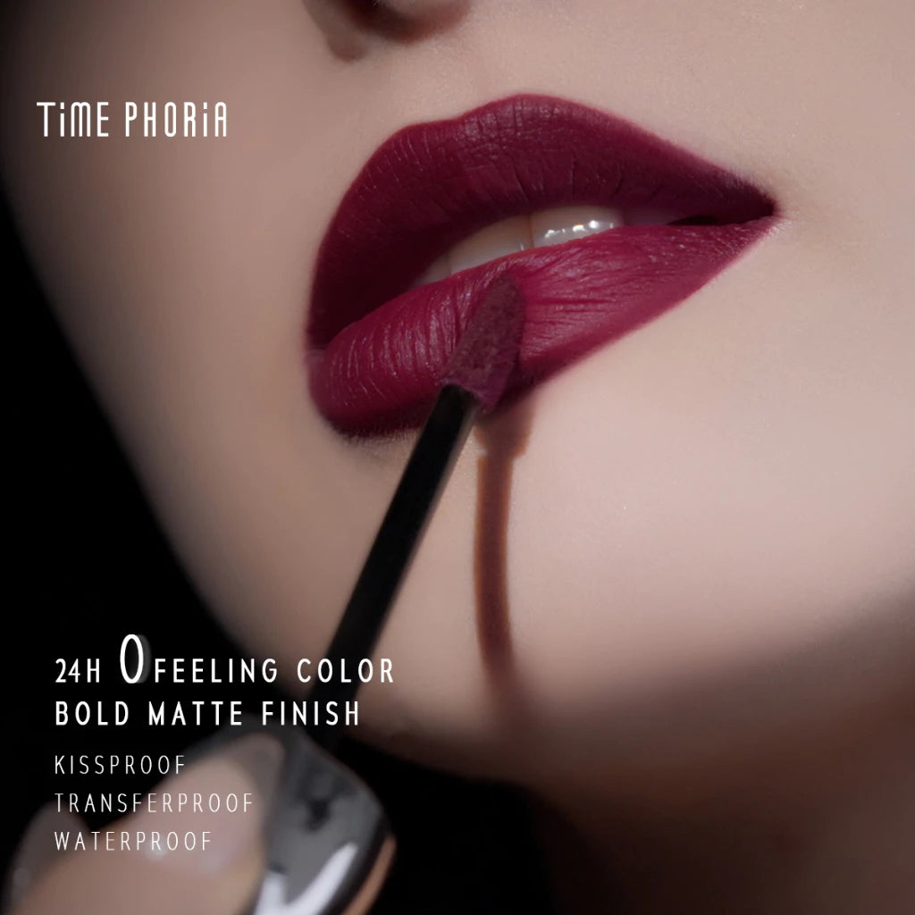 Lipstick TIME PHORIA Eternal Lip Matte 4ML ORIGINAL Liptint Waterproof Tahan Lama Lip Stain Lipgloss Lipstik LipTint Lip Cream Transferproof Kissproof