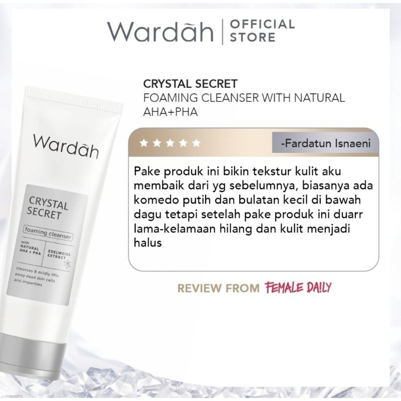 Wardah Crystal Secret Pembersih Wajah Foam 100 ml