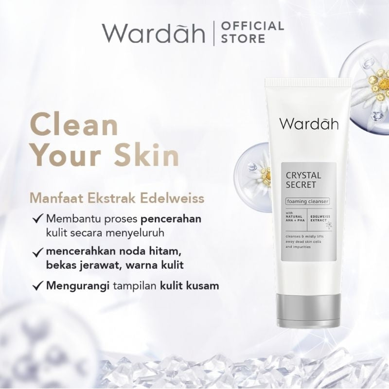 Wardah Crystal Secret Pembersih Wajah Foam 100 ml