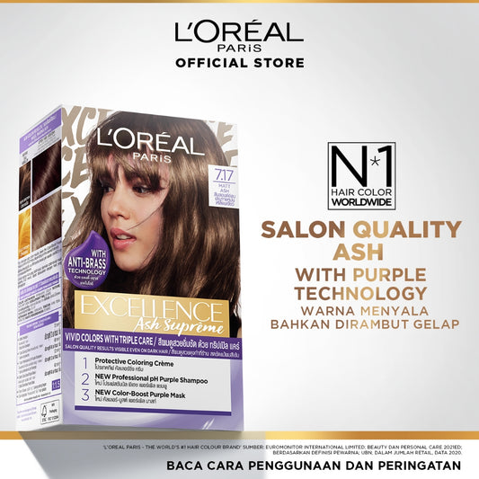 L'Oreal Paris Excellence Fashion Sparkling Visible Hair Color Dengan Color Boost Technology (Cat / Pewarna Rambut Permanen)