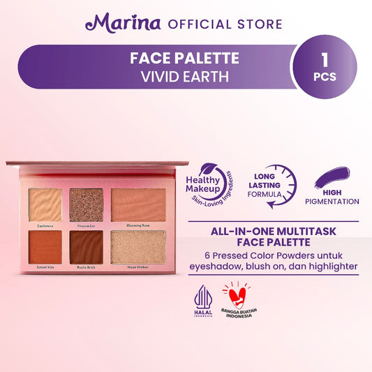 Marina Glow Ready Face Palette Vivid Earth - Exp :12.2026