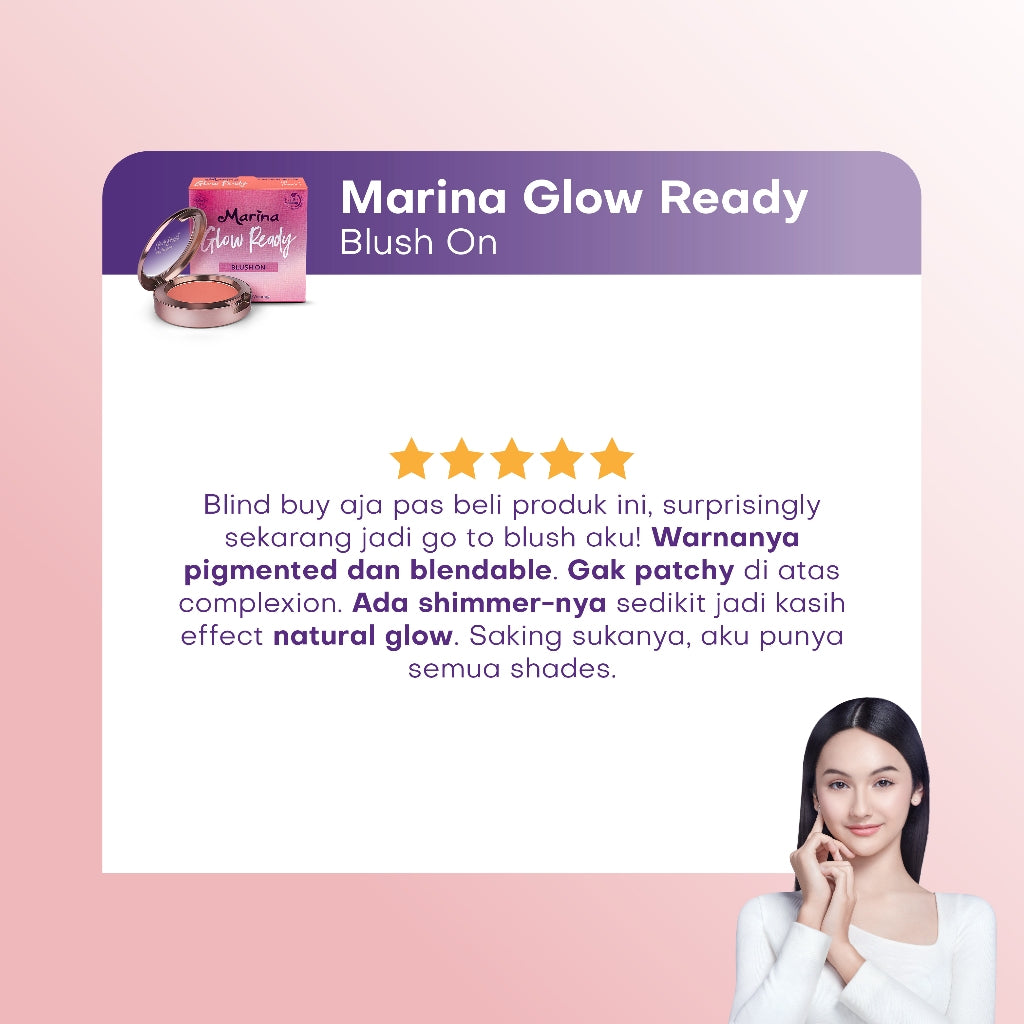 Marina Glow Ready Powder Blush On - Exp : 01.2027