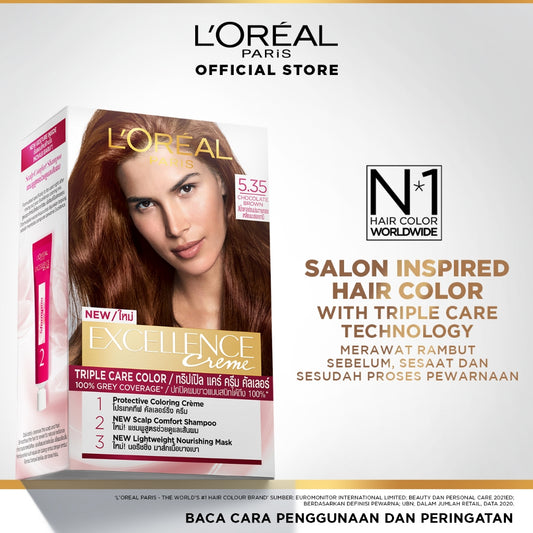 L'Oreal Paris Excellence Creme Triple Care Hair Color (Cat / Pewarna Rambut Permanen)