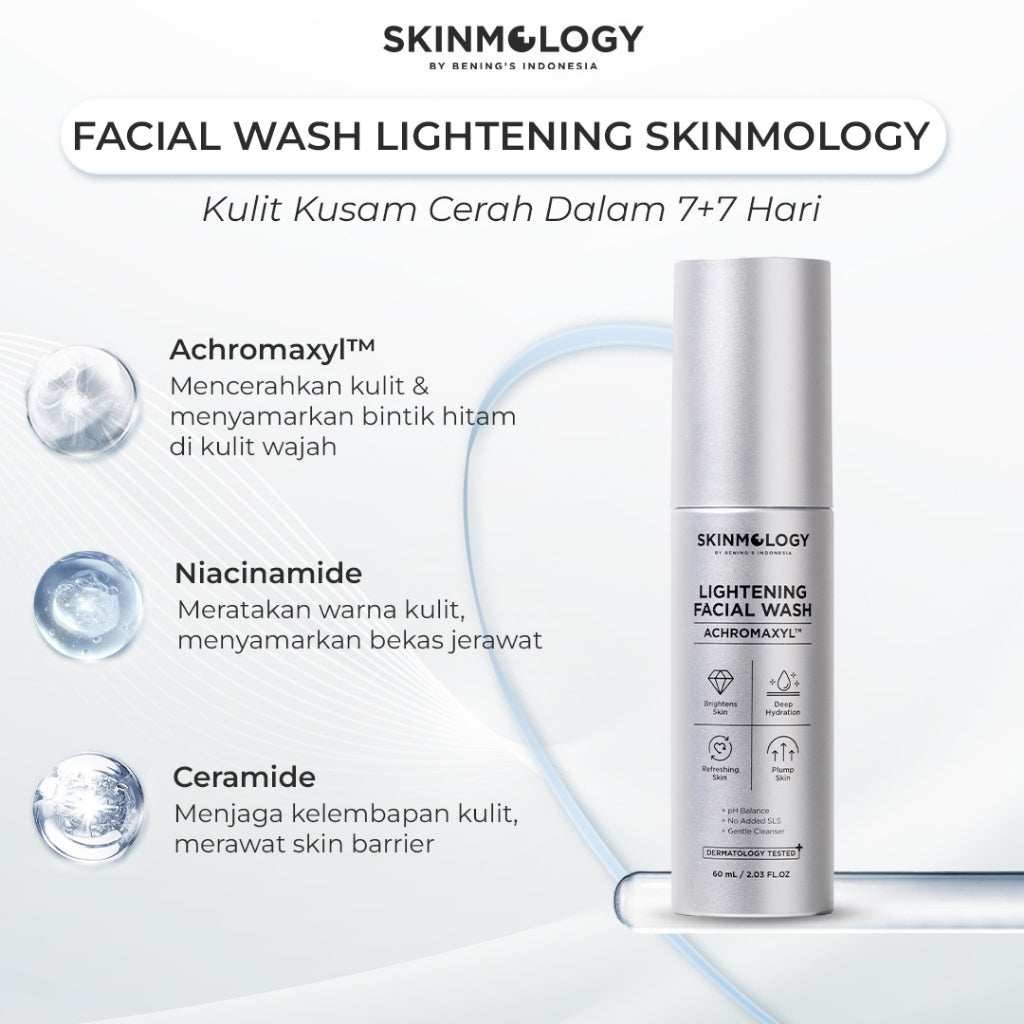 Skinmology Facial Wash Lightening Booster Series byBenings Indonesia Mencerahkan Mengatasi FlekHitam