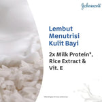 Johnson's Baby Milk + Rice Sabun Mandi & Sampo Bayi Botol 200 ml