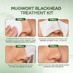 ACNAWAY Mugwort Blackhead Treatment Kit - Mugwort Pore Serum + Mugwort Blackhead Mask Serum Pori & Mask Treatment Komedo Membandel untuk Komedo & Pori Tersumbat