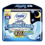 Charm Cooling Fresh Pembalut Wanita Wing Malam Ekstrak Daun Mint 42 cm 6 pcs