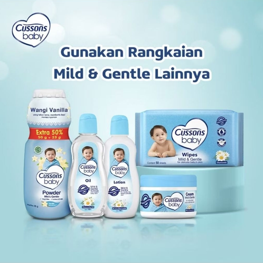 Cussons Baby Mild & Gentle Sabun Mandi & Sampo Bayi Vanila Refill 375 ml