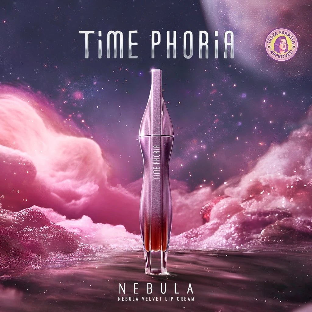 Lipstick TIME PHORIA - TASYA FARASYA APPROVED Nebula Velvet Lip Cream 4ML ORIGINAL Liptint Waterproof Tahan Lama Lip Stain Lipgloss Lipstik