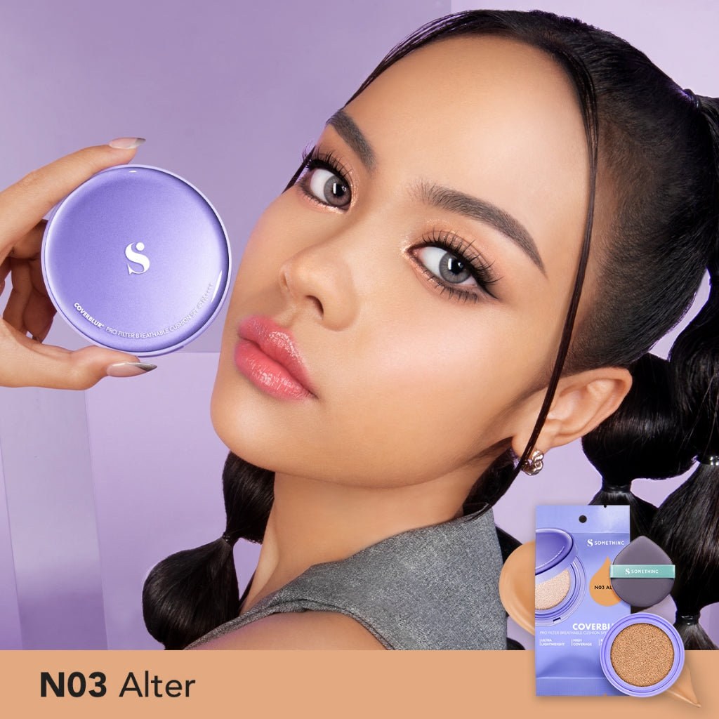 SOMETHINC [2 PCS] Refill CoverBlur Pro Filter Breathable Cushion SPF 40 PA++++ & Ceraplump Tinted Lip Balm SPF25 PA++++