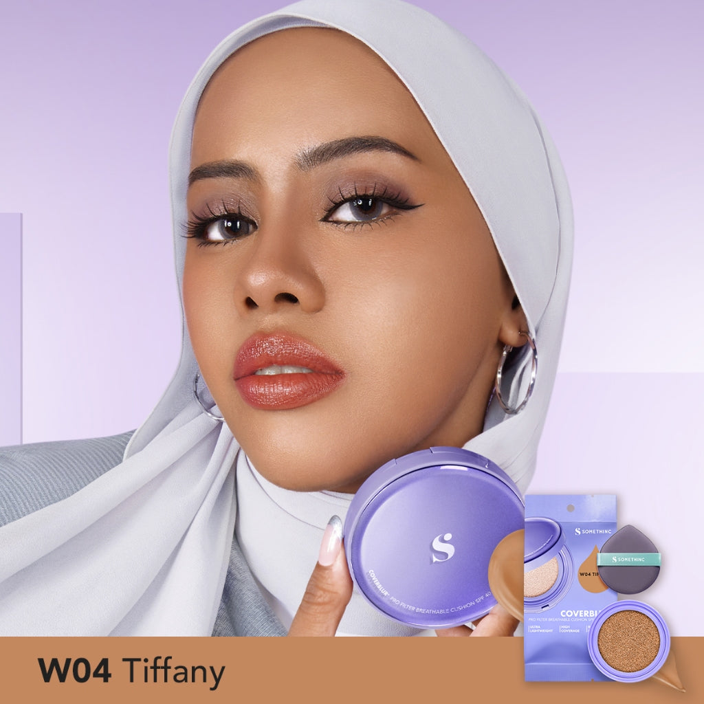 [BARU!] SOMETHINC COVERBLUR Pro Filter Breathable Cushion SPF 40 PA++++  - Seamless Cushion Dengan High Coverage | Smooth Satin Finish, Ringan Digunakan Di Wajah, Tahan Lama, Non comedogenic & Mengandung skincare
