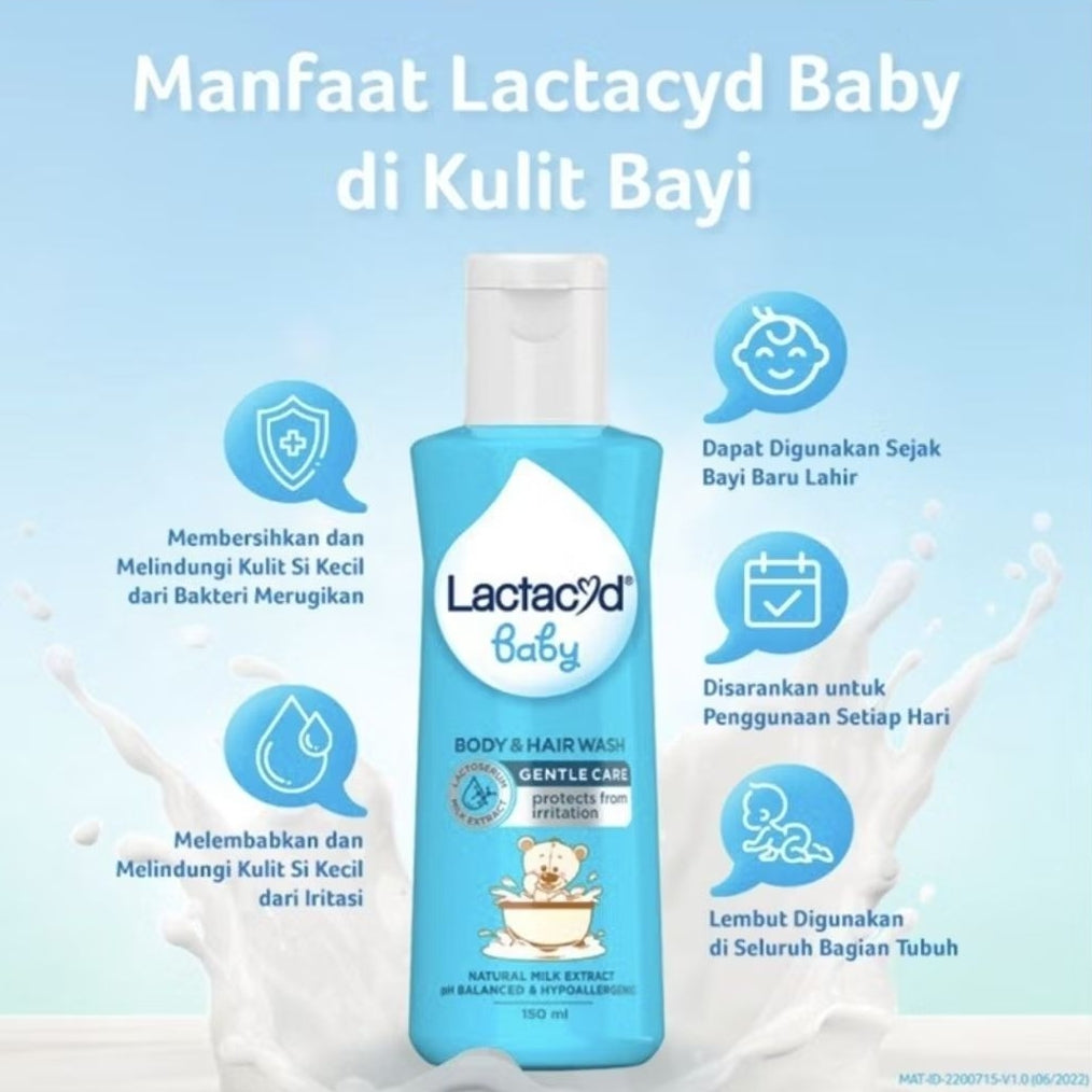 Lactacyd Baby Sabun Mandi & Sampo Bayi Gentle Care Botol 60 ml