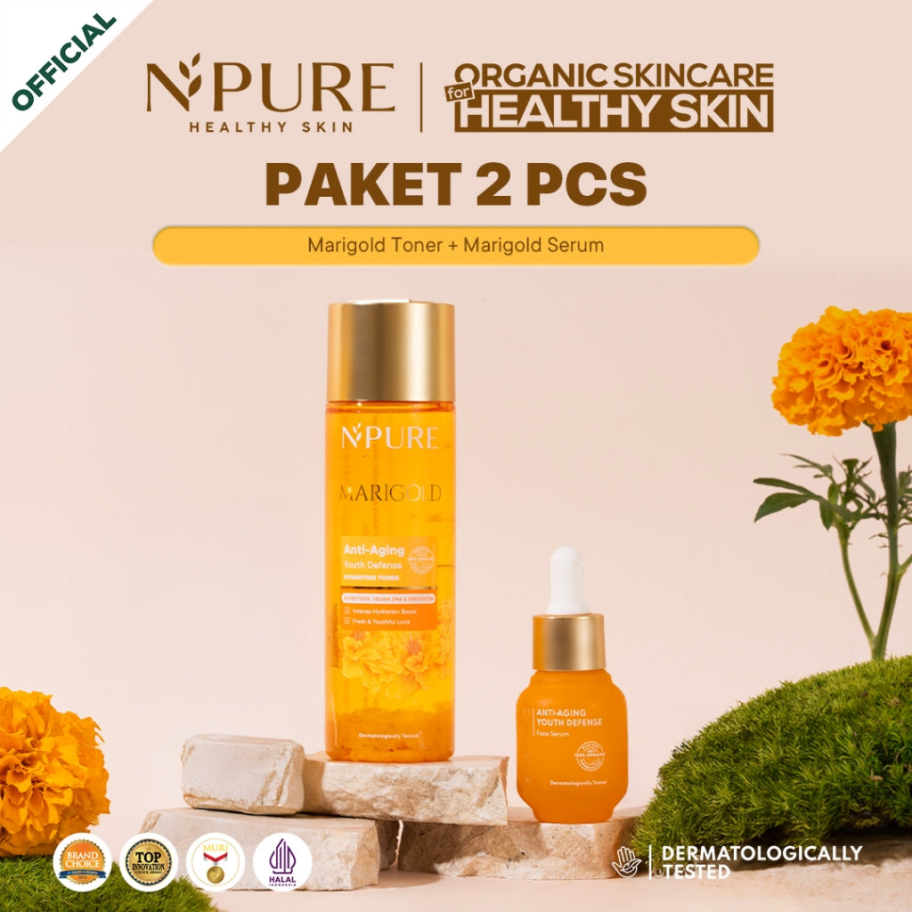 SPECIAL PRICE - PAKET 2PCS - Npure Paket Toner + Serum / Acne Care / Brightening / Anti-Aging / Sensitive Skin / Kit Perawatan Kulit