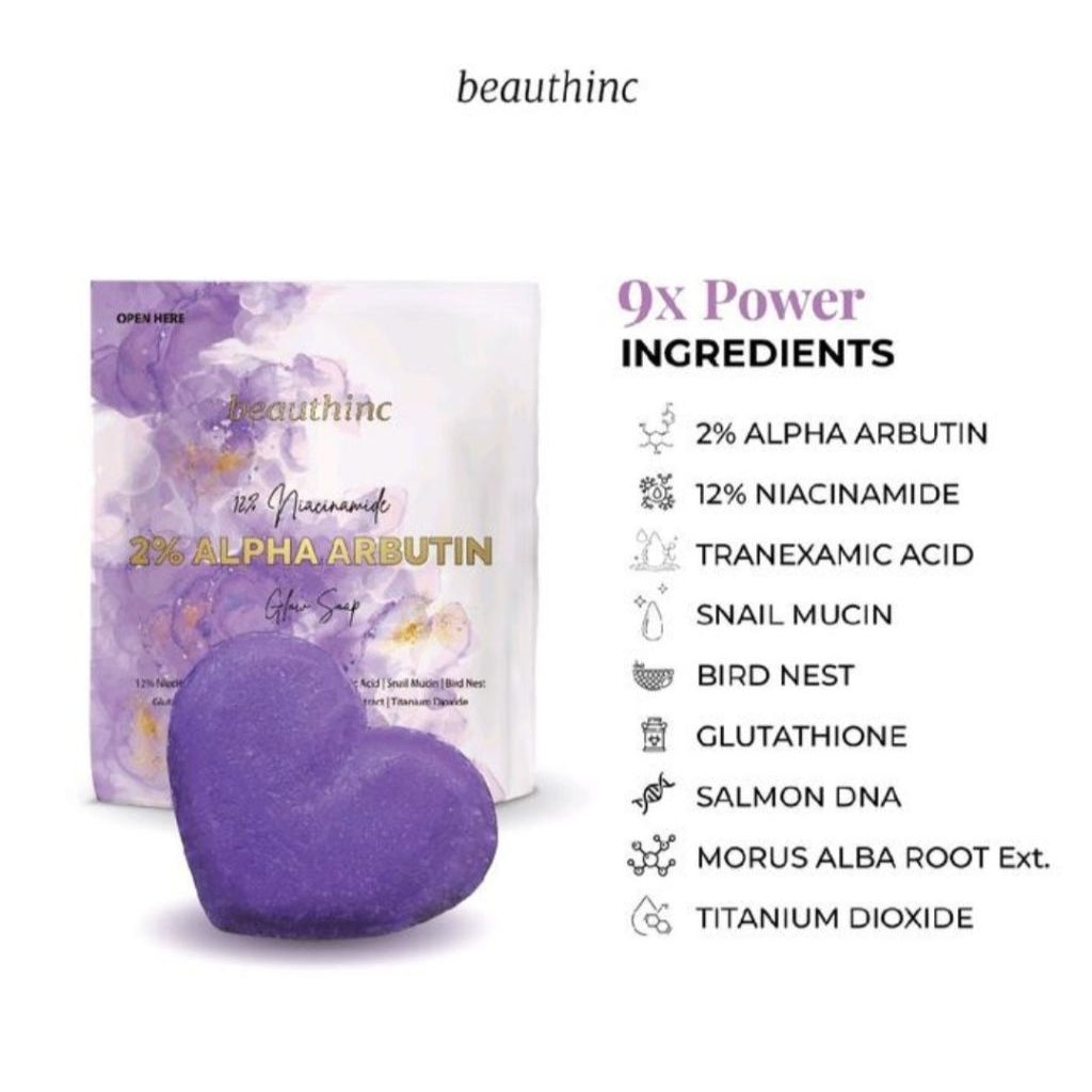 BEAUTHINC - Alpha Arbutin Glow Soap dan Crystal Gluta Soap