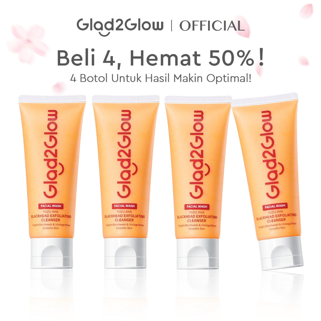 [Hemat 4PCS]Glad2Glow Facial Cleanser Series-Low PH Gel Centella Mencerahkan Pencerah Wajah Anti Jerawat Penuaan Hilangkan Flek & Tenangkan face wash Pembersih Wajah Membersihkan kotoran dan minyak Menjaga pelindung kulit Mengobati g2glow official store