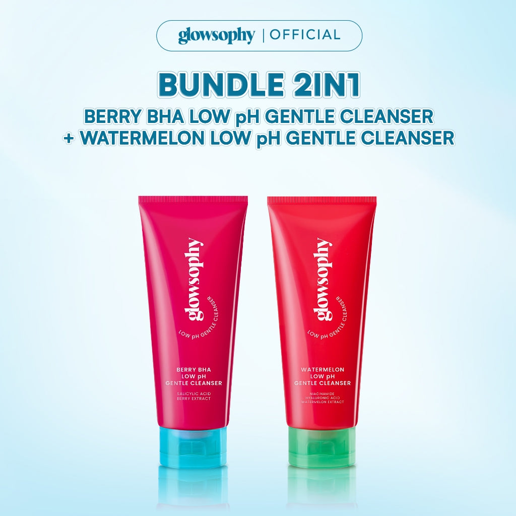 Glowsophy Bundle 2in1 Gentle Cleanser Berry BHA Gentle Cleanser + Watermelon Gentle Cleanser
