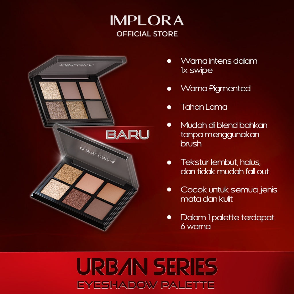 Implora Urban Eyeshadow Palette | Afterglow & Afterglam | Blendable & Pigmented