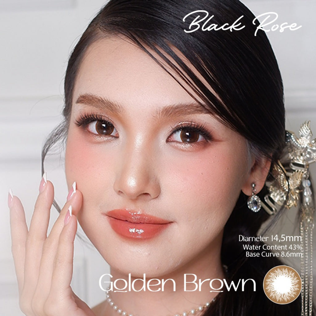 [COD] Full Color Black Rose Softlens - MINUS & NORMAL ! Diameter 14.5mm dan 15.0mm, Water Content 43%, Base Curve 8.6mm - Soflen Minus - Softlens Minus