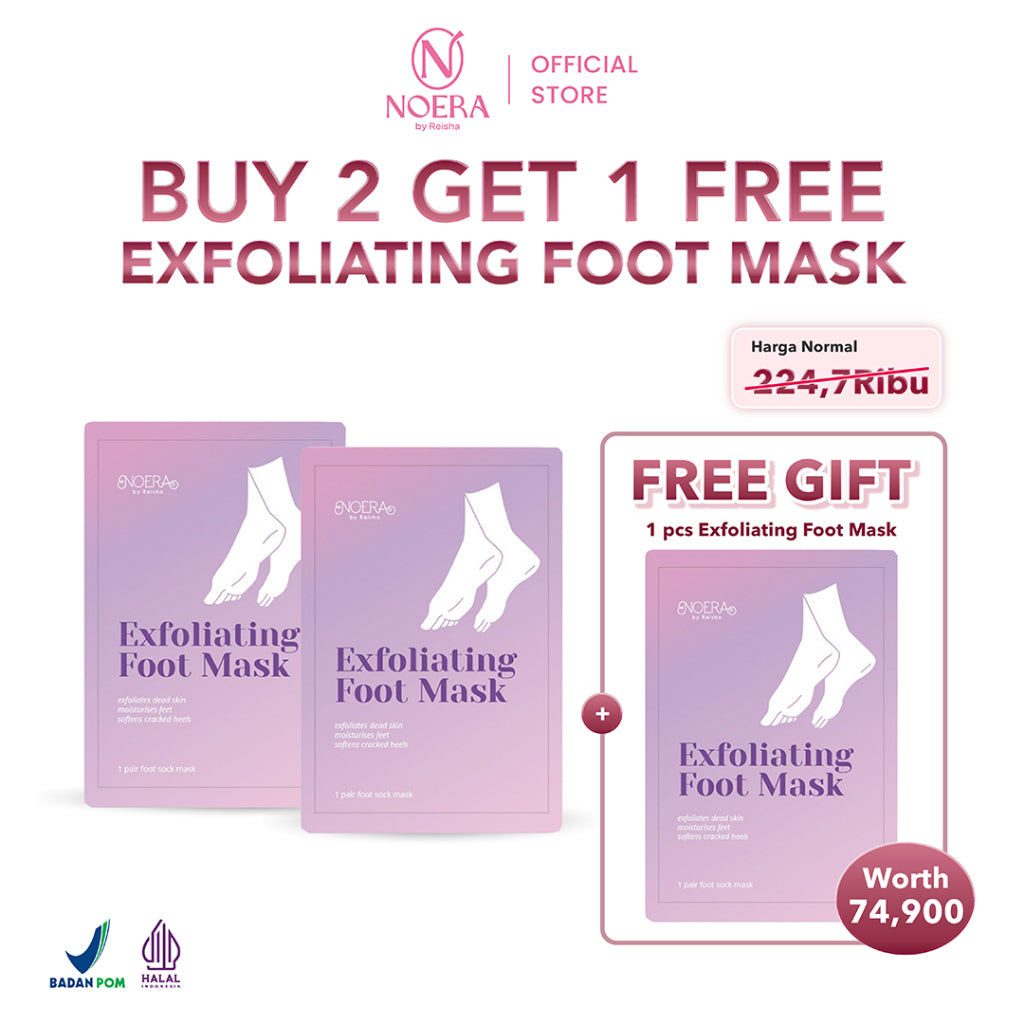 Buy 2 Get 1 Noera Exfoliating Foot Mask (Dapat 3 Pcs)