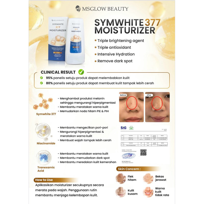 MS GLOW MOISTURIZER SYMWHITE 377 / CALM BLEMISH  /  BLACK DIAMOND