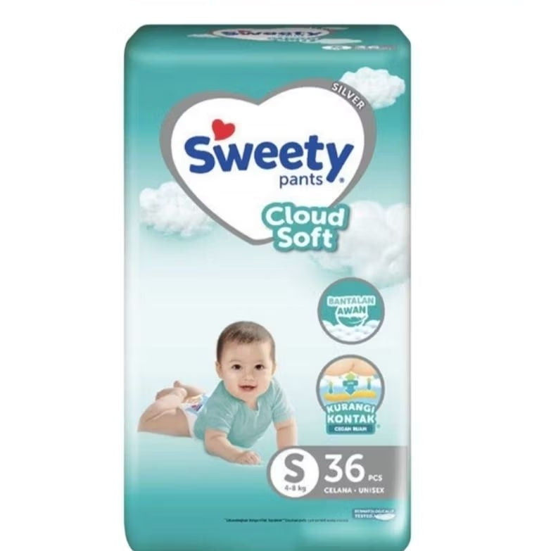 Sweety Silver Cloud Soft Popok Celana Bayi S 36 pcs