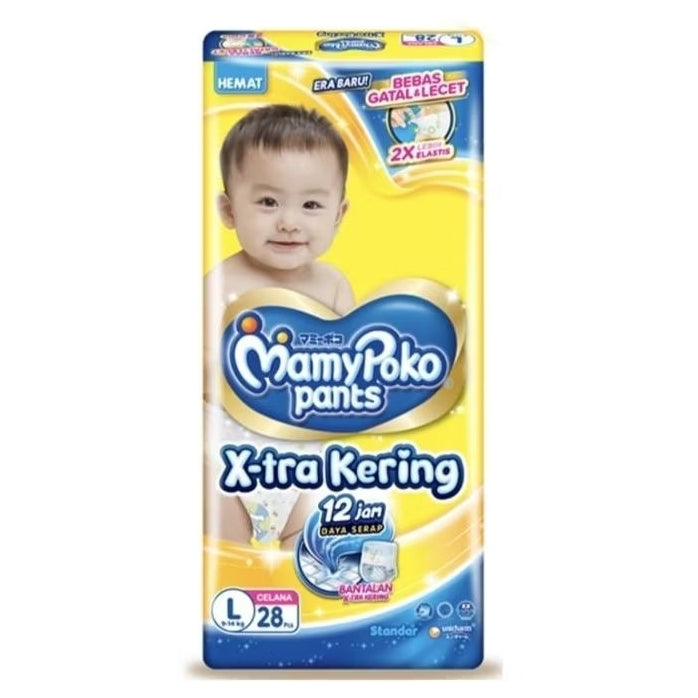 Mamy Poko X-tra Kering Popok Celana Bayi L 28 pcs