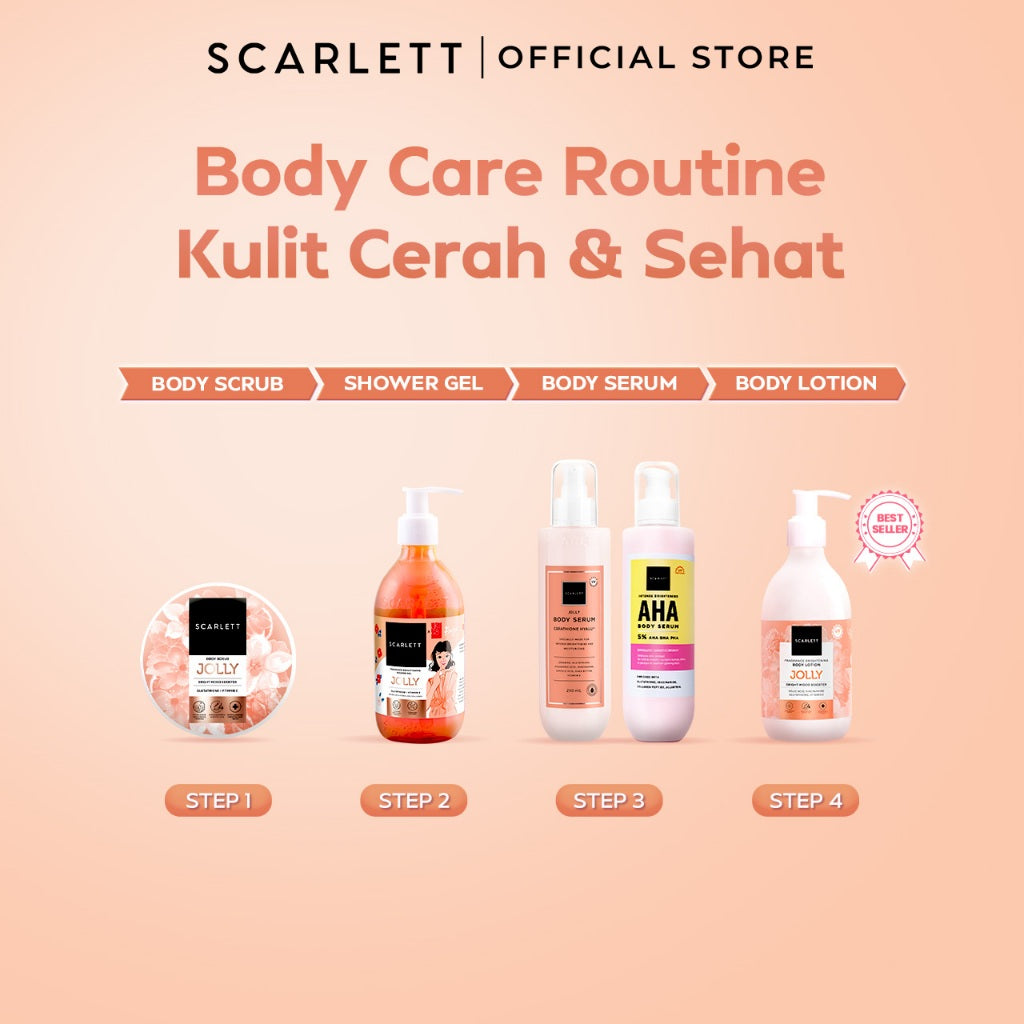 Scarlett Fragrance Brightening Shower Gel Jolly | Body Wash | Sabun Mandi Cair