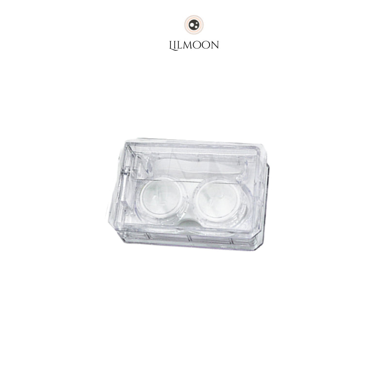 Lens Care Kit | Kotak Softlens | Wadah Lensa Kontak | Travel Kit Transparant Soflens | Case Softlen Bening + Jepitan