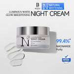 PREMIERE BEAUTE Niacinamide Centella Cream Luminous White Glow Brightening Night Cream 30g whitening Meratakan dan Mencerahkan Kulit Wajah dengan Instant