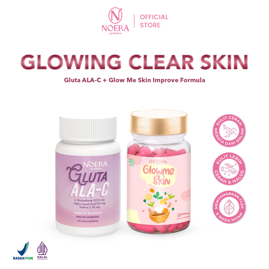 Noera Bundling Glowing Clear Skin | Gluta ALA-C & Glow Me Skin Improved Formula