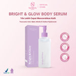 Noera Paket Double Express Whitening | Whitening Booster Night Vitamin Lotion + Bright & Glow Body Serum