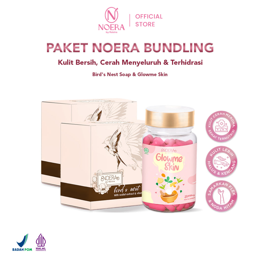 Noera Paket 2 Bird’s Nest Soap & 1 Glow Me Skin