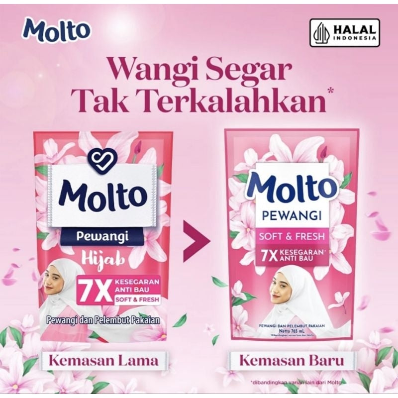 Molto Pelembut & Pewangi Pakaian Hijab Refill 765 ml