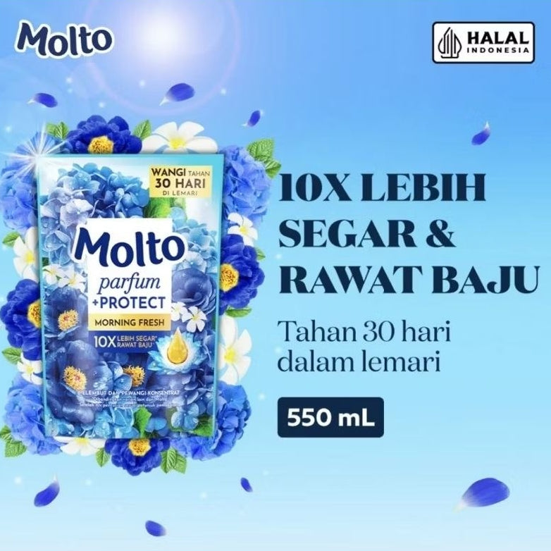 Molto Parfum + Protect Pelembut & Pewangi Pakaian Refill 550 ml