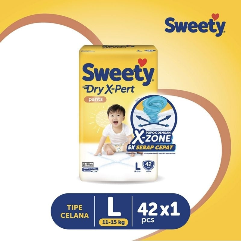 Sweety Bronze Dry X-Pert Popok Celana Bayi L 42 pcs