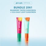 Glowsophy Bearberry Tinted Tone Up Sunscreen SPF 40 PA+++ 30ml Sunblock Cream Wajah Pelembab Skin Sunscreen Membantu Wajah Menyamarkan Pori-Pori Skin Tint Liquid Foundation All Skin Natural Matte Finish Makeup Primer Cepat Meresap Sunblock Cream Ringan