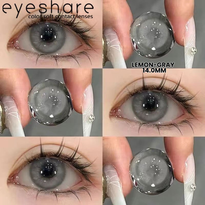 Eyeshare Softlens Blue Big Eyes 14.5mm 14.2mm 1Pasang Soft Lensa Kontak Soflen Blue