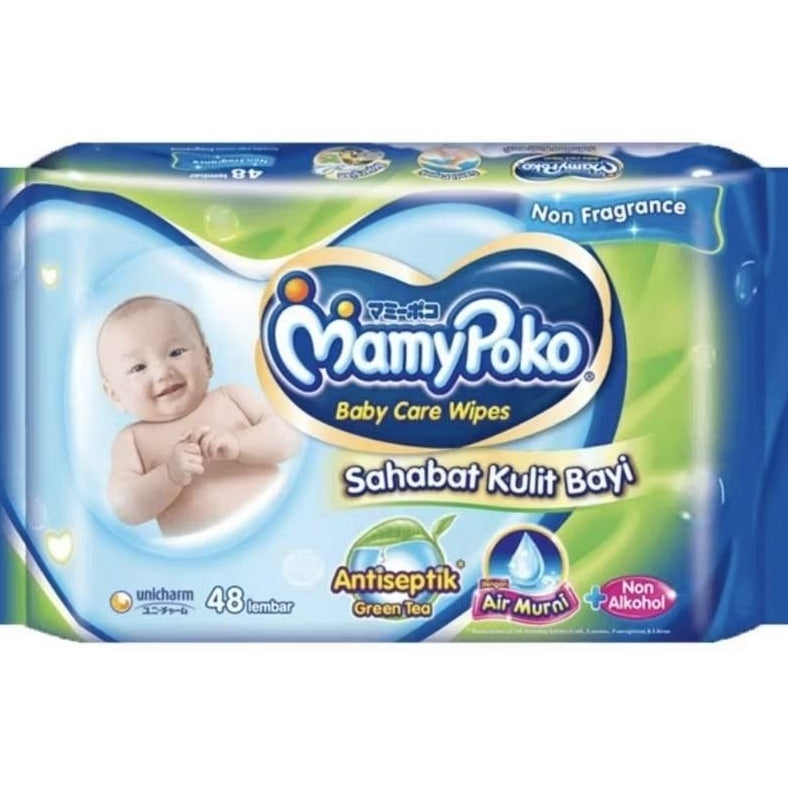 Mamy Poko Tisu Basah Bayi Non Parfum Green Tea 48 s