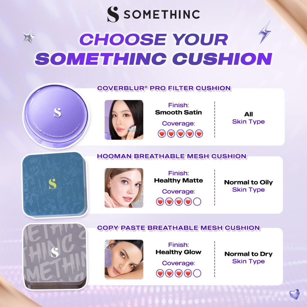 [BUNDLE HEMAT] SOMETHINC Coverblur Pro Filter Breathable Cushion SPF 40 PA++++ x Ceraplump Tinted Lip Balm SPF25 PA++++
