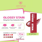 Emina Glossy Stain Lip Tint Bibir Glossy Finish Melembabkan