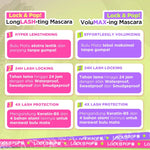 DAZZLE ME Lock & Pop! Duo Mascara Series VoluMAX-ing and LongLASH-ting Mascara