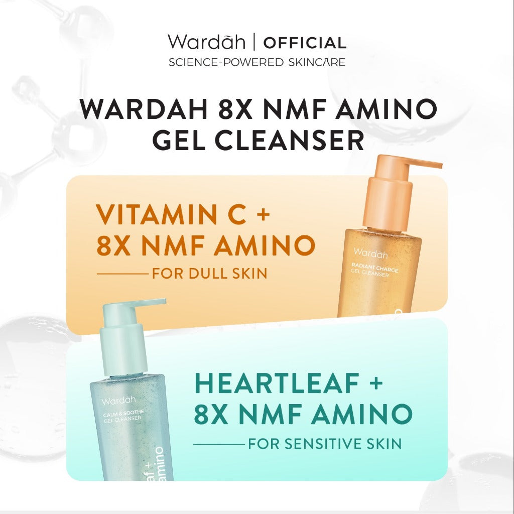 [TWINPACK] WARDAH NMF Amino Gel Cleanser Low PH 120 ml - Facial Wash Deep Hydration with 8X NMF Amino - Melembapkan, Membersihkan dengan Lembut Tanpa Menghilangkan Protein Alami Kulit - Skincare