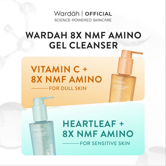 [TWINPACK] WARDAH NMF Amino Gel Cleanser Low PH 120 ml - Facial Wash Deep Hydration with 8X NMF Amino - Melembapkan, Membersihkan dengan Lembut Tanpa Menghilangkan Protein Alami Kulit - Skincare