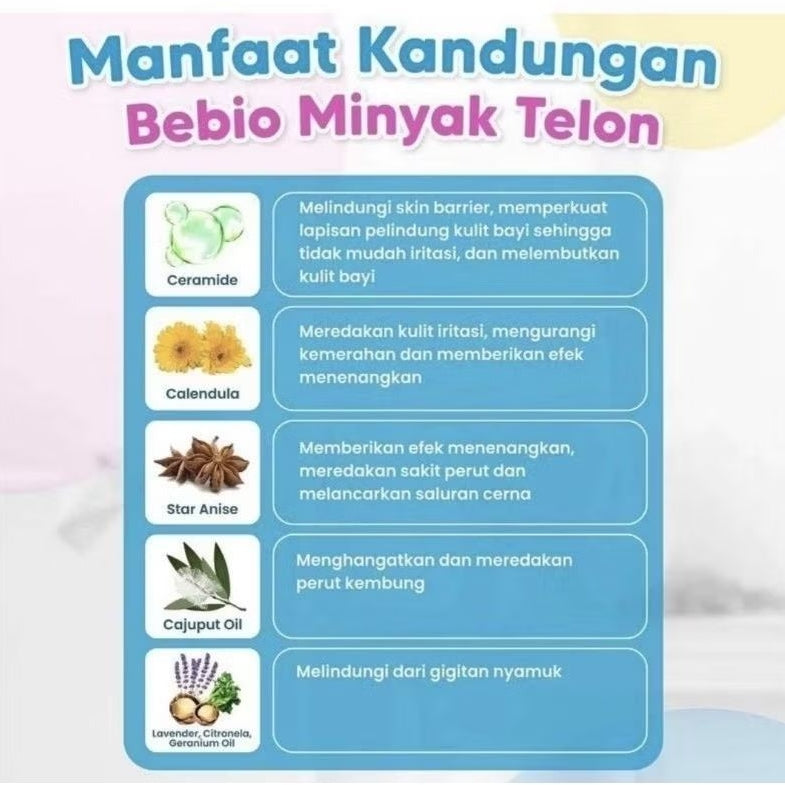 Bebio Minyak Telon Plus Ceramide Bayi 60 ml
